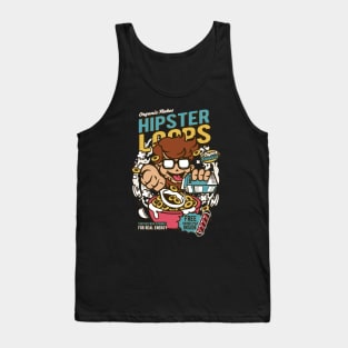Retro Cartoon Cereal Box // Cereal Hipster Loops // Funny Vintage Breakfast Cereal Tank Top